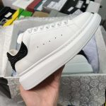 Replica Alexander Mcqueen Oversized Sneaker in White with Strass Spoiler Black
