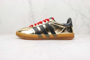 Replica Adidas X Gucci Sneakers Gazelle Metallic Gold #AG001