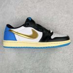 Replica Air Jordan 1 Low OG Black White Blue CZ0790-104#AJ1-015