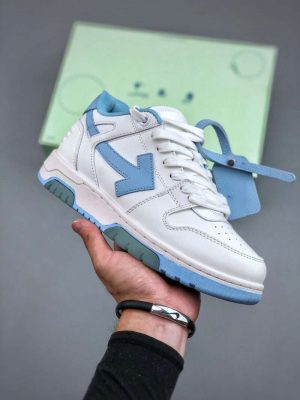 Replica Off-White Out Of Office Low-top Sneakers”OOO” Light Blue