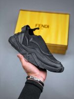 Replica Fendi Flow Black Mesh Running Sneakers