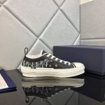 Replica Dior B23 Low Top Black Sneaker Oblique Logo Canvas