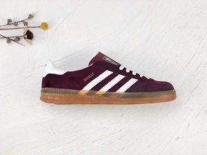 Replica Addidas Original GUCCI Gazelle Sneakers Plum color#NG007