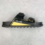 Replica Louis Vuitton Trainer Slides Black Yellow#LV109