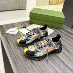 Replica GUCCI Sneakers GG Run Black Yellow#CCU009