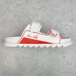 Replica Louis Vuitton Trainer Slides White Red#LV110