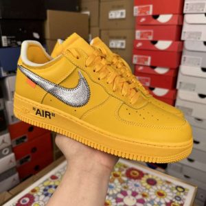 Replica Off-White x Nike Air Force 1 Low ICA University Gold DD1876-700