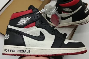 Replica AJ1 Not For Resale Black Varsity Red