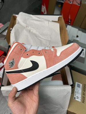 Replica Air Jordan 1 Mid SE (PS) “Team Orange” DV1341-800