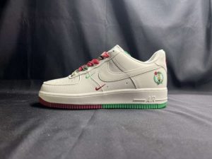 Replica Nike Air Force 1 07 Low Cream White Green Red #AF075