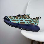 Replica Dior B31 RUNNER SNEAKER Khaki Technical Mesh and Turquoise Rubber with Warped Cannage Motif