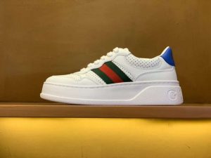 Replica Gucci Screener GG Embossed High-Top Sneaker White Blue#GU004