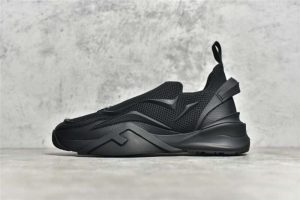 Replica Fendi Flow Slip on Sneakers Black #FDS021