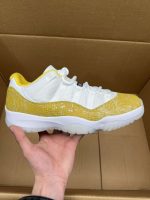 Replica Air Jordan 11 Low WMNS “Yellow Snakeskin”#AJ11-008