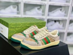 Replica GUCCI Screener GG Sneaker Low Green#CCU005