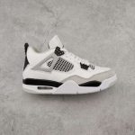 Replica Air Jordan 4 IV Retro Black White Grey For Men #AJ4043