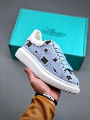 Replica  Alexander McQueen Fashion Sports Denim Leather Sneakers Flat Casual Shoes
