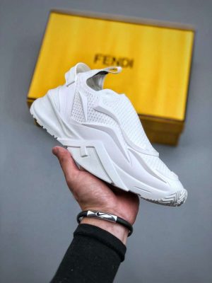 Replica Fendi Flow White Mesh Running Sneakers