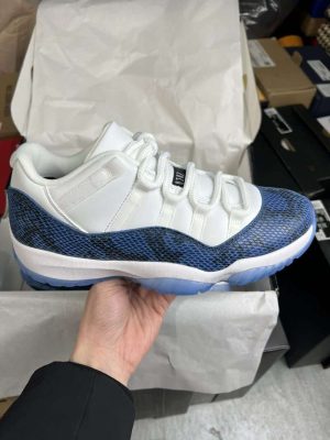 Replica Air Jordan 11 XI Low “Navy Snakeskin”#AJ11-001