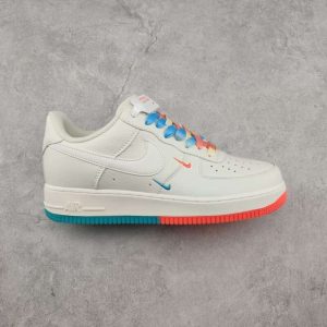 Replica Nike Air Force 1 Low ’07  Rice White Orange Blue