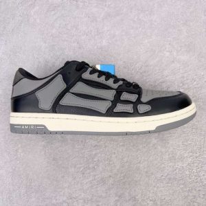 Replica AMIRI Black & Grey Low Skel Top Sneaker