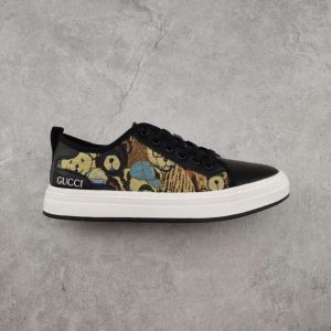 Replica Gucci New Casual Shoes Printed Sneakers Black
