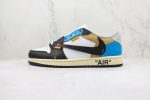 Replica Off White x Air Jordan 1 Low Black White Blue CZ0790 108 #OWC207