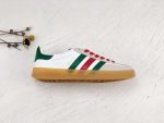 Replica Addidas Original GUCCI Gazelle Sneakers White Green#NG008