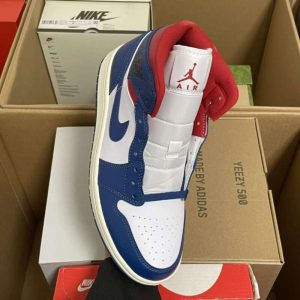 Replica Air Jordan 1 Mid “Blue/Red” BQ6472-146