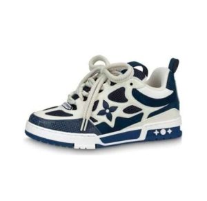 Replica Louis Vuitton SKATE Sneakers Blue White #LVS065