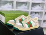 Replica GUCCI Screener GG Sneaker Low Grey Green#CCU003