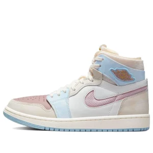 Replica Air Jordan 1 I Zoom Air Comfort High ‘Pink Oxford Plum Fog’ For Women #AJ0300