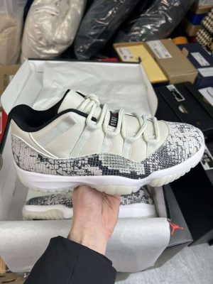 Replica Air Jordan 11 XI Low Snakeskin Light Bone#AJ11-002