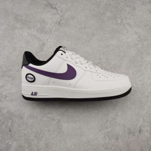 Replica Nike Air Force 1 Low Hoops White Canyon Purple #AF025