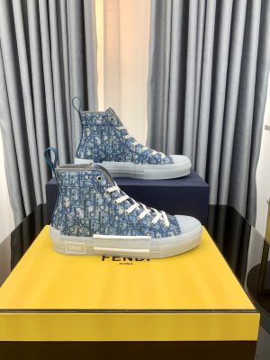 Replica DIOR AND PARLEY B23 High-Top Sneaker Blue Dior Oblique Parley Ocean Plastic – cartisphere