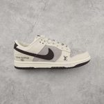 Replica LV x valentines Nike SB Dunk Low Beige Dark Brown