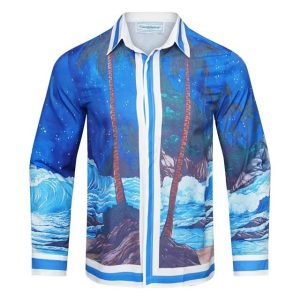 Replica Casablance New Print Long Sleeve Shirts For Men#BC013