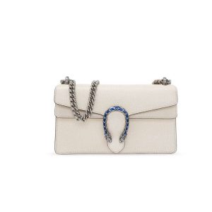 Replica Gucci Dionysus Small Shoulder Bag in White Leather