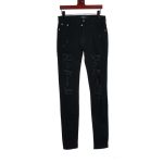 Replica AMIRI Denim Jeans With Rhinestone Embellishments Street Style Black#NTS129