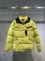 Replica Moncler Genius Anthemiok Waterproof Down Puffer Jacket in Yellow
