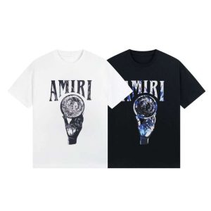 Replica AMIRI Crystal Ball Short Sleeve Tee Black/Multi And White