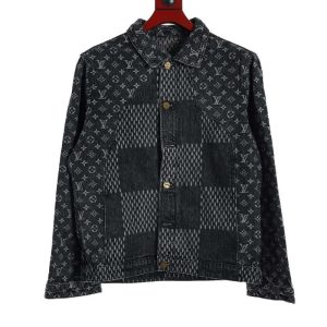 Replica Louis Vuitton New Demin Jackets For Unisex Black