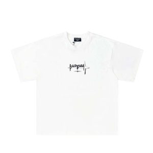 Replica Balenciaga New Crew Neck T-shirts For Unisex Black and White#NTS146
