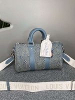 Replica  Louis Vuitton Keepall Bandouliere 25 Monogram Washed Denim M22762