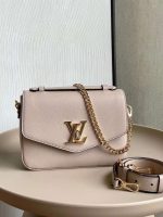 Replica Louis Vuitton Oxford Lockme Leather M22792 Grey Women’s Bags