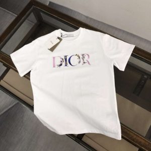 Replica Dior New Crew Neck T-shirts Black White #HT061
