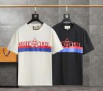 Replica Gucci 2023SS New Crew Neck T-shirts  Black Apricot #HT054