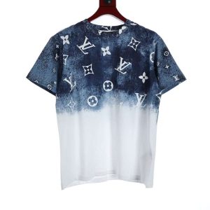 Replica Louis Vuitton New Crew Neck T-shirts For Unisex Black and White#NTS096