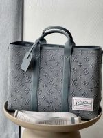 Replica  Louis Vuitton Week-End Tote  Monogram Washed Denim M22537