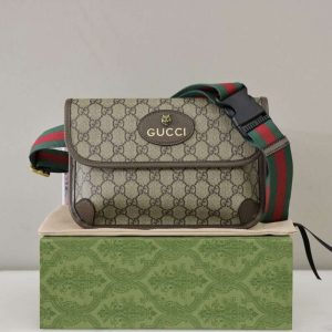 Replica Gucci Vintage GG Supreme Belt Bag Beige/Ebony